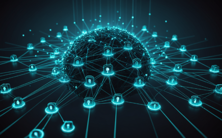 Abstract visualisation representing The Gentlemen ransomware group threat to business networks