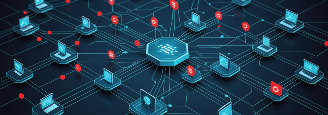 Mastra AI supply chain attack concept showing interconnected software packages and cyber threat indicators
