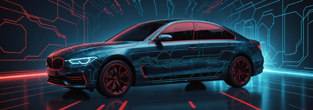 Car alarm hacking vulnerability concept showing connected vehicle security threats