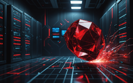 Rails Active Storage vulnerability warning showing server security breach concept