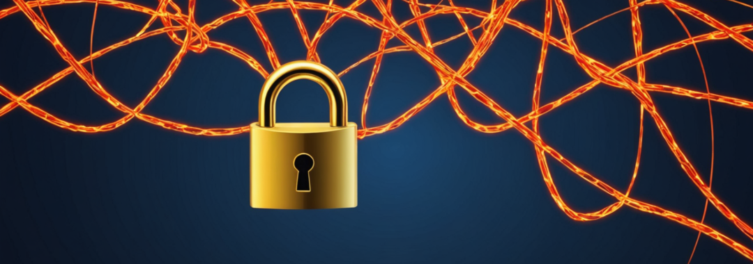 Illustration depicting Google synced passkeys attacks with a lock being compromised by malicious code
