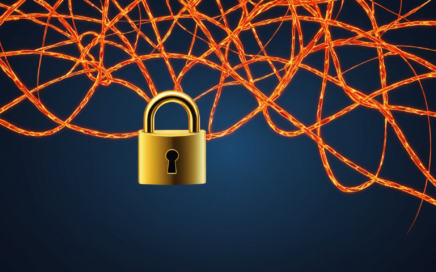 Illustration depicting Google synced passkeys attacks with a lock being compromised by malicious code