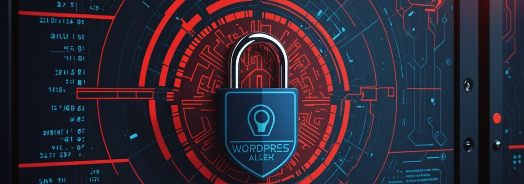WordPress authentication bypass vulnerability alert showing security warning on website dashboard