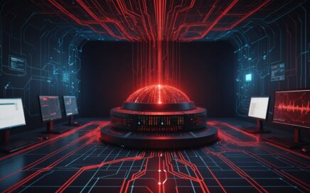 Cisco router espionage concept showing network infrastructure under surveillance attack
