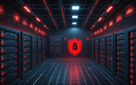 VMware vCenter vulnerability warning showing server infrastructure under ransomware attack