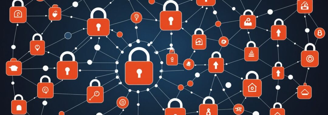 Illustration depicting OAuth security risks with interconnected app permissions and data flows