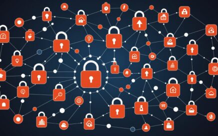 Illustration depicting OAuth security risks with interconnected app permissions and data flows