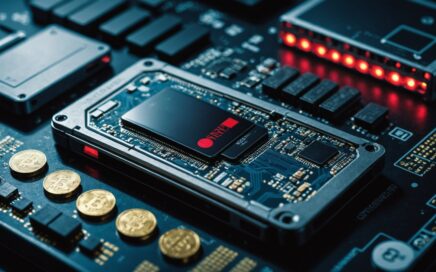 Ledger hardware wallet hack concept showing compromised cryptocurrency device with spy chip
